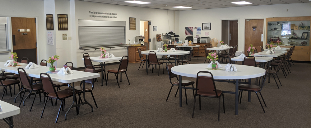 Congregate dining room at Shoshoni Senior Center